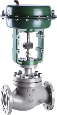 Pneumatic single seat regulating valve